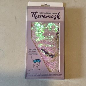 Theramask Hot and Cold Gel Eye Mask with Sequin Cover in Pink